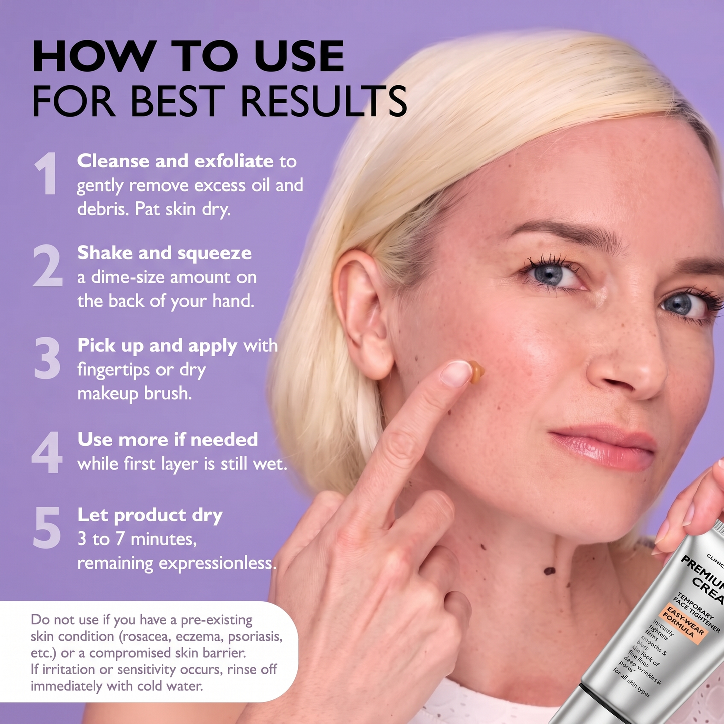 ✨ Premium Instant Firming Face Cream – Easy-Wear Temporary Tightening Formula 💜