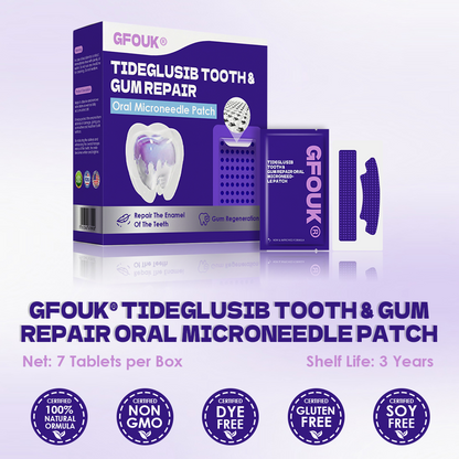 GFOUK® Tideglusib Tooth & Gum Repair Oral Microneedle Patch  | 𝐀𝐝𝐯𝐚𝐧𝐜𝐞𝐝 𝐒𝐭𝐞𝐦-𝐂𝐞𝐥𝐥 𝐀𝐜𝐭𝐢𝐯𝐚𝐭𝐢𝐨𝐧 𝐓𝐞𝐞𝐭𝐡 𝐒𝐭𝐫𝐢𝐩𝐬(🦷𝐑𝐞𝐛𝐮𝐢𝐥𝐝 𝐄𝐧𝐚𝐦𝐞𝐥 & 𝐃𝐞𝐧𝐭𝐢𝐧 • 𝐒𝐭𝐫𝐞𝐧𝐠𝐭𝐡𝐞𝐧 𝐆𝐮𝐦𝐬 • 𝐄𝐫𝐚𝐝𝐢𝐜𝐚𝐭𝐞 𝐓𝐚𝐫𝐭𝐚𝐫 & 𝐎𝐝𝐨𝐫 • 𝐒𝐭𝐨𝐩 𝐓𝐨𝐨𝐭𝐡 𝐒𝐞𝐧𝐬𝐢𝐭𝐢𝐯𝐢𝐭𝐲)