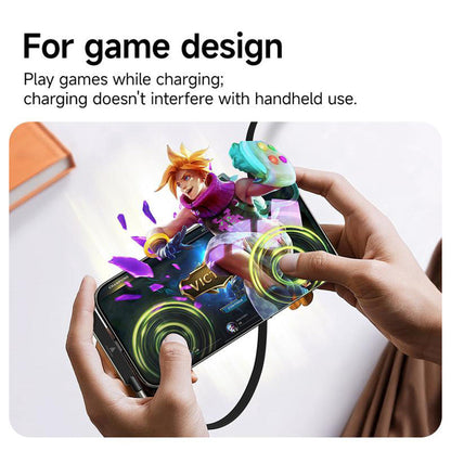 240W SuperCharge 360° Rotating Invisible Stand Detachable 2-in-1 Charging Cable, Zinc Alloy Silicone Type-C Cable, Compatible with Apple and Samsung, Essential for Gaming, Office and Car Use