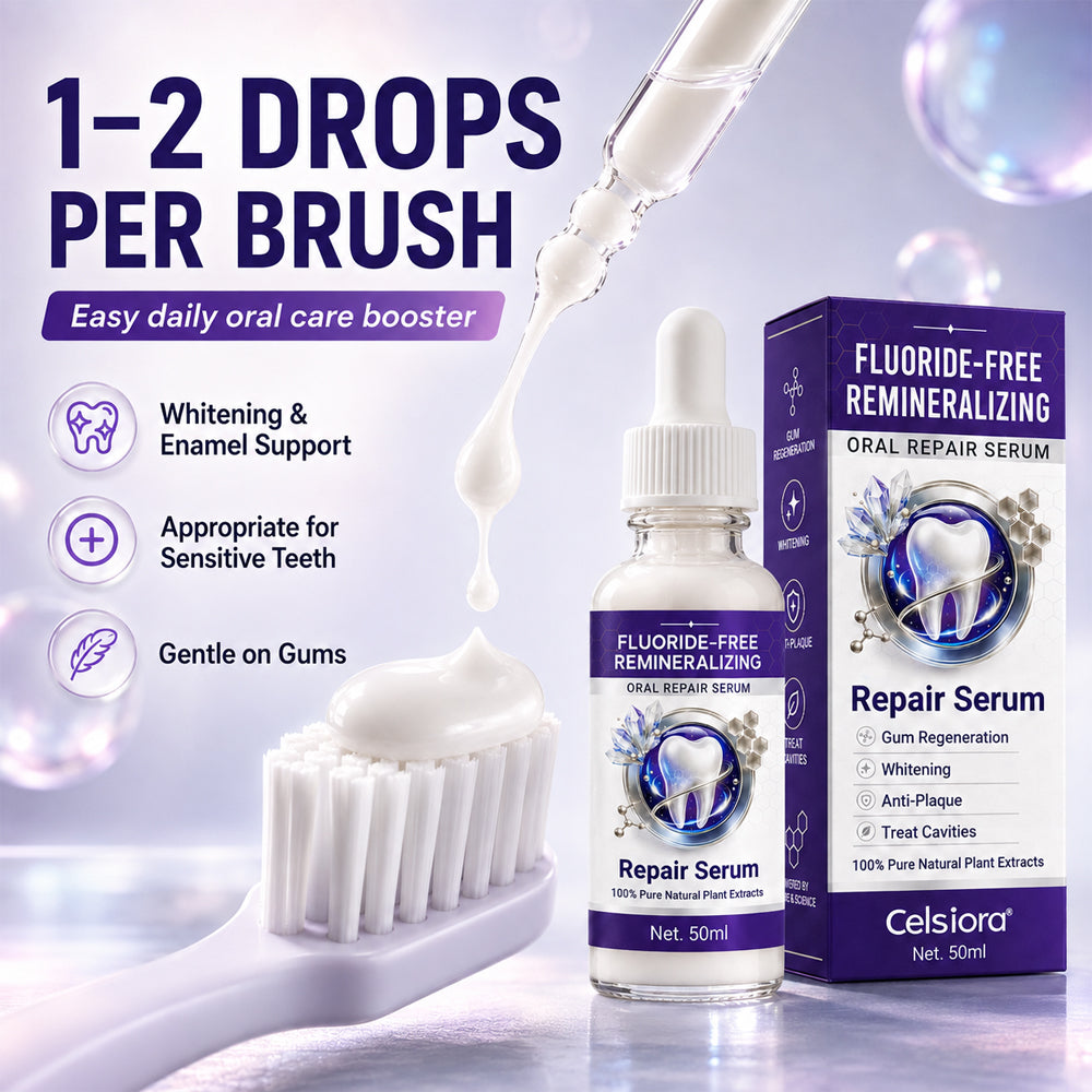Celsiora® Fluoride-Free Remineralizing Oral Repair Serum — Advanced Enamel & Gum Care