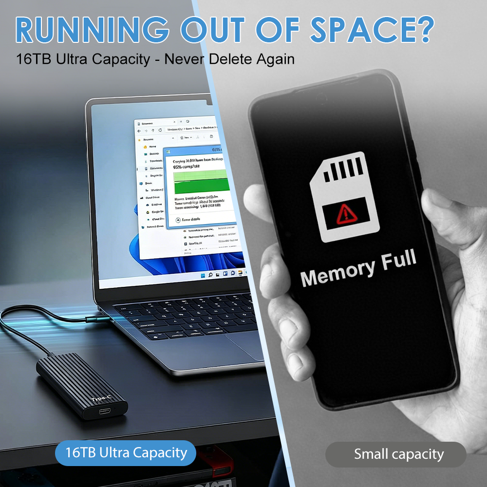 🏆Flash Sale⚡ 50K+ SOLD! Almost Gone-🔥16TB Large-Capacity Type-C Portable Mini SSD-up
