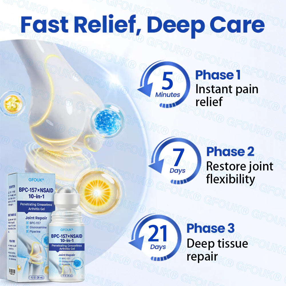 𝐎𝐟𝐟𝐢𝐜𝐢𝐚𝐥 𝐒𝐭𝐨𝐫𝐞 🇺🇸 | GFOUK® BPC-157 × NSAID 10-in-1 Penetrating Greaseless Arthritis Gel 🍀