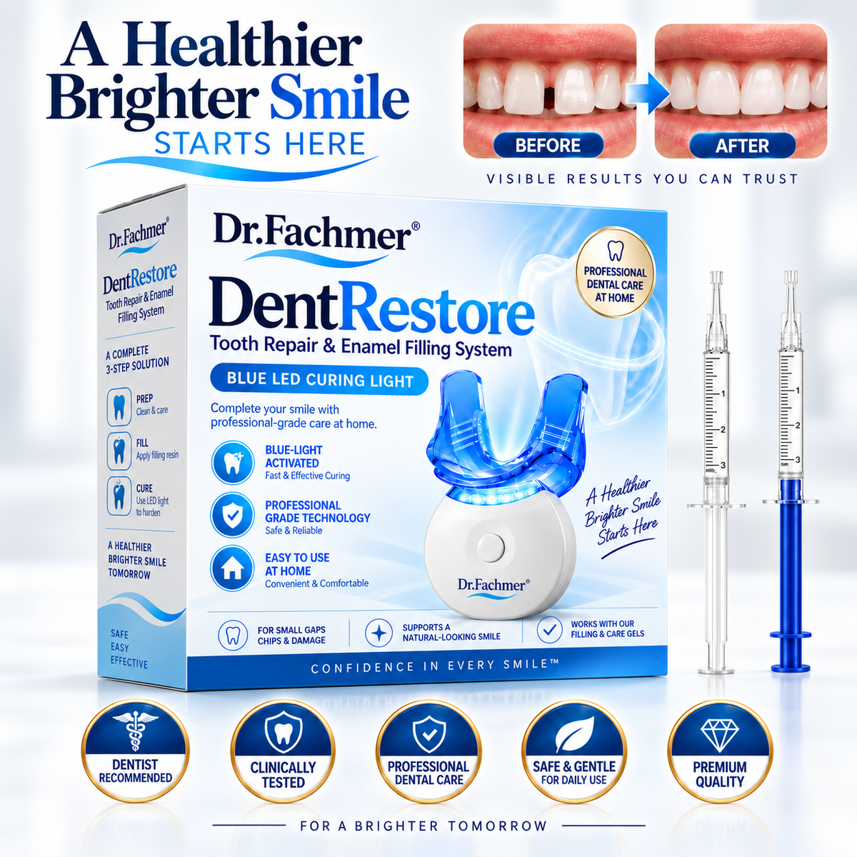 Dr.Fachmer® DentRestore Tooth Repair & Enamel Filling System