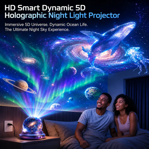 🔮Night Light Projector - Smart Holographic Star Projector 🌼-up