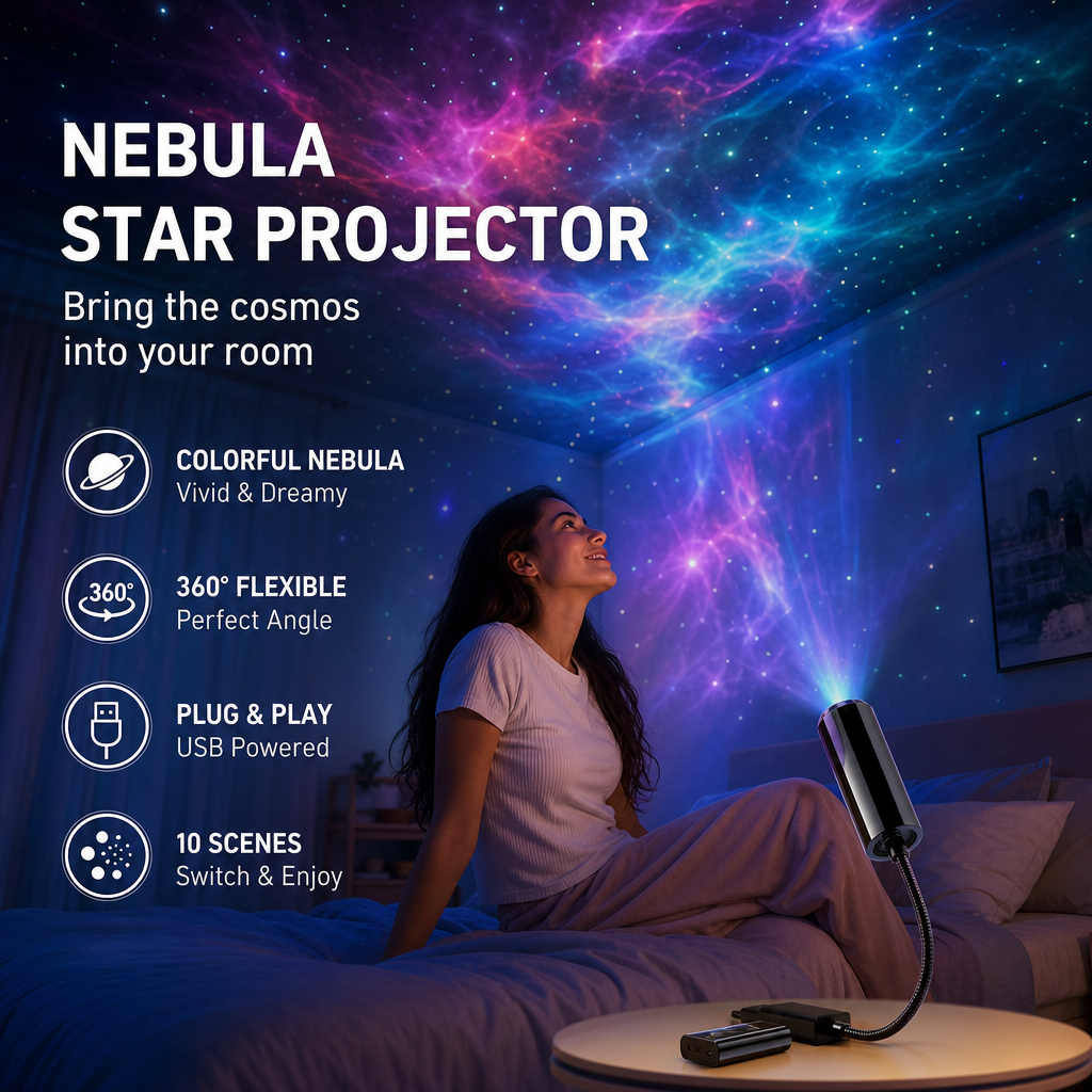 💡BVJ® Plug-and-Play HD Galaxy & Ocean Projector Night Light🥳50,000+ Happy Users  🌼
