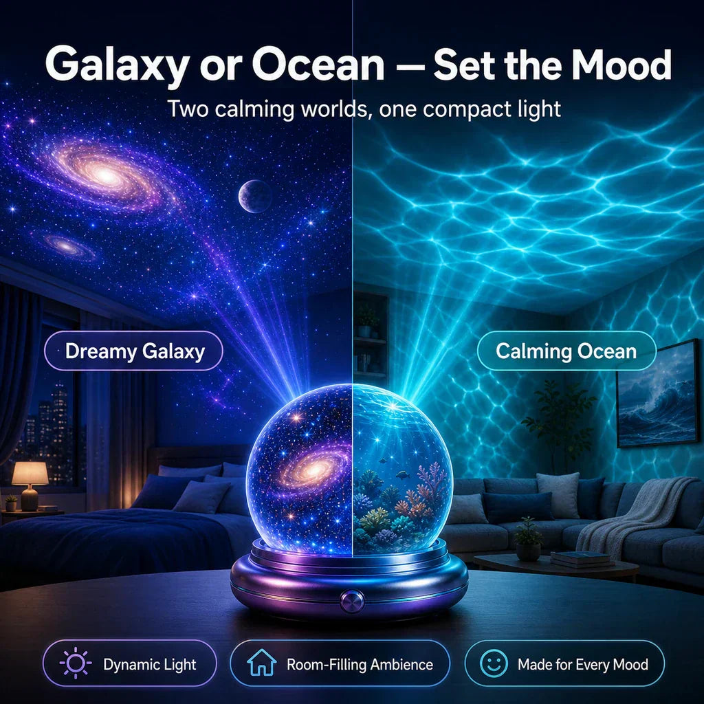 🔮Night Light Projector - Smart Holographic Star Projector 🌼-up